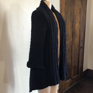 love stitch aria hooded two pocket cozy open cardigan sweater